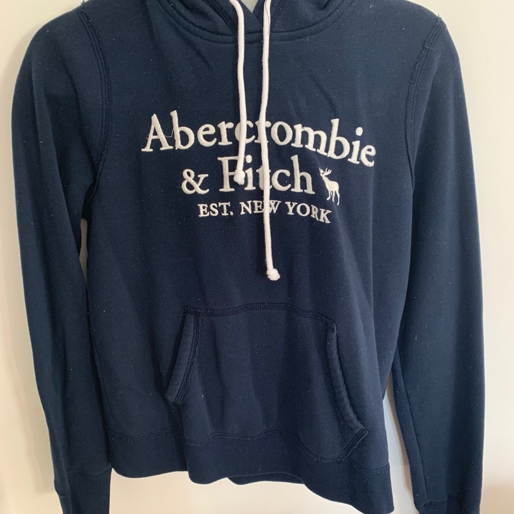 Abercrombie and Fitch navy hoodie sweatshirt